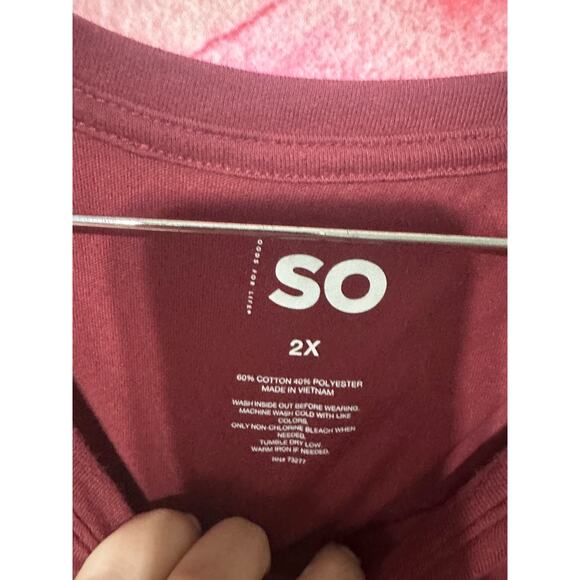 Women’s Sonoma Goods For Life Long Sleeve Crew Neck Size 2X Color Burgundy - Picture 2 of 3